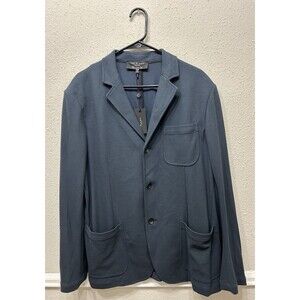 Rag Bone Achilles Knit Blazer Mens 42 Ink Blue Unlined Bellandi NEW